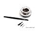 Frola 2 In 1 Long-wear Gel Eyeliner Smudge-proof & Waterproof, Last for All Day Long, 2 Pieces Eye Makeup Brushes Included (3# Black+Brown)