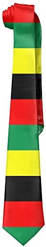 Klsodjee Rasta Jamaica Raggae Men's Tie Long Necktie Skinny neckwear Silk