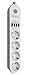 Regvolt European Schuko Power Strip 4 Outlets & 4 fast USB Charger 3.1A/17W 6Ft Power Cord 2500W AC 220v 230v 240V 250v - CE and RoHS (EUROPEAN - 4 Outlet & 4 USB)
