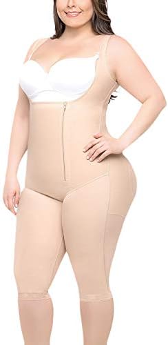 Women's Plus Size Full Body Shaper Open-Bust Slimmer Seamless Tummy Control Shapewear Bodysuit
