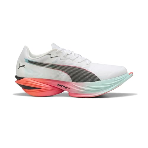 PUMA Mens Fast-R Nitro Elite 3 Running Sneakers Shoes - White - Size 7 M