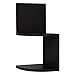 kieragrace Retro floating-shelves, Set of 2, Black, 2 Count