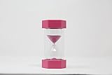Sand timer hour glass for kids, teachers, therapists, classroom, office desk, kitchen, decoration, sensory room. 2 minute hourglass timers. Pink. Large size - by Playlearn USA