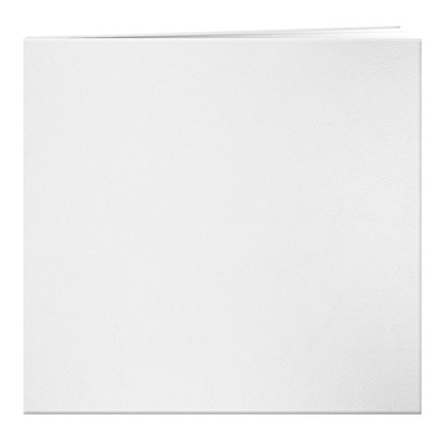 Pioneer Photo Albums MB-10 Post Bound Leatherette Cover Memory Book, 12 by 12-Inch, Bright White