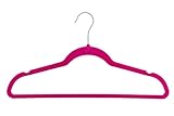 Home-it 50 Pack Clothes Hangers Hot Pink Velvet Hangers Clothes Hanger Ultra Thin No Slip
