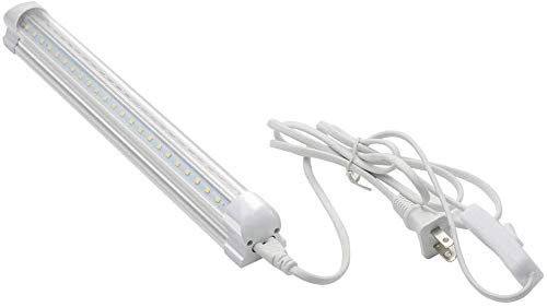 T8 1FT 3FT LED V Shape Integrated Tube Lights 5000k-6000k, Transparent Cover Utility Shop Light, Ceiling and Under Cabinet Light,for Garage,Warehouse,Plug and Play (6000k, 1-Pack)