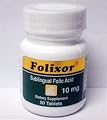 Folixor 10 mg - A superior Folic Acid and Folinic Acid (active form of folate) w/ B-12, B6 - a complete Cardio Vascular solution. Available in 50 SUBLINGUAL (under the tongue) tablets for enhanced absorption.