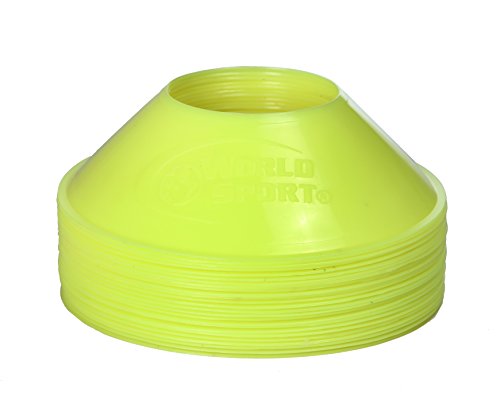 World Sport Mini Disc Cones Neon Yellow (25 Pack)... - Thumbnail 2