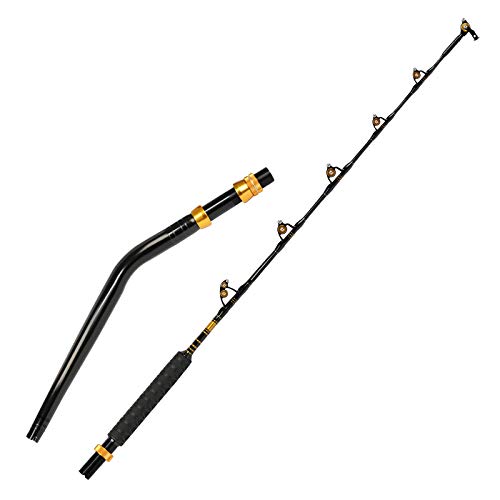 Fiblink Gebogene Butt Angelrute 2-teilig Salzwasser Offshore Schlepprute Big Game Roller Angelrute Konventionelle…