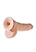 Pipedream King Cock Plus Dual Density Cock Dildo with Balls, Flesh, 10