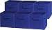 6 Pack - SimpleHouseware Foldable Cube Storage Bin, Dark Blue primary