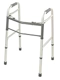 Medline Two-Button Folding Walkers without Wheels, Junior