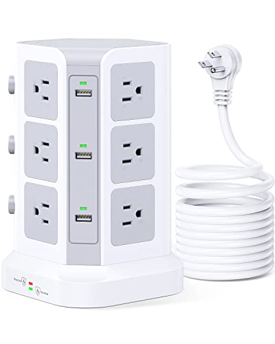 Surge Protector Power Strip Tower, KOOSLA 16.4 FT