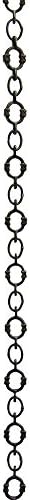 RCH Hardware CH-17-OBB Decorative Oil Bronzed Black Solid Brass Chain for Hanging, Lighting-Small Round Welded Links with X Design (1 Foot)