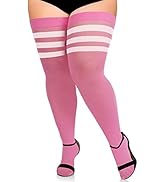 thumbnail image 2 of Extra Long Striped Leg Warmer Boot Socks For Women Long 2 of 11