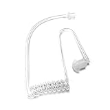Replacement Clear Coiled Acoustic Tube for Two-Way Radio Surveillance and Listen Only Earpieces by TCG