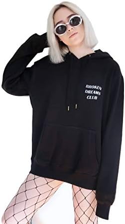 xiangliood Women Loose Letter Printed Hooded Hoodie Pullover with Pocket Hood