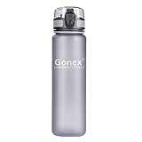 Gonex Sports Tritan Water Bottle 18oz 600ml, Leak Proof Flip Top Lid, Opens With 1-Click, Eco Friendly BPA-Free Plastic for Gym, Yoga, Running, Outdoors, Cycling, and Camping