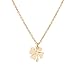Zealmer Womens 16K Gold Plated Shamrock Necklace