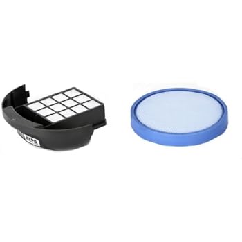 Hoover HEPA Exhaust 411018001 and 304087001 Blue Circular Washable Primary Filter Kit for Elite Rewind Bagless Uprights. OEM Hoover Filters