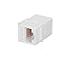 BATIGE 5-Pack CAT6 RJ45 Keystone Jack Female Coupler Insert Snap-in Connector Socket Adapter Port for Wall Plate Outlet Panel - White