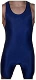 Navy Blue Lycra Wrestling Singlet: Youth and Mens sizes, by 4-Time