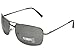 Big and Tall Aviator Sunglasses Extra Large (Gunmetal/Grey)