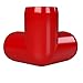 FORMUFIT 3/4” 3-Way Elbow Furniture Grade PVC Fitting in Red, Made in USA, UV-Resistant, Impact-Proof, 1.050” Actual Socket Diameter (Pack of 8)