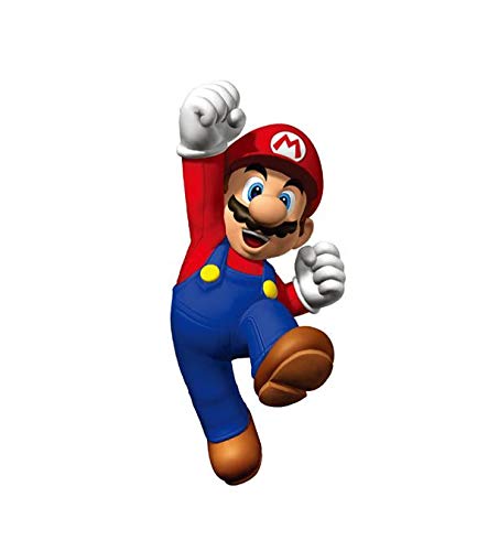 Super Mario Brothers Mario Jumping Edible Cake Topper Image ABPID12029 - 1/4 sheet