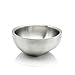 Double Wall Serving Bowl By Bezrat | Stainless Steel Dual Angle Nut and Candy Serving Dish | Solid, Balanced and Dishwasher-Safe | Metal Serving Container For Snacks - 40 Ounces