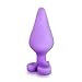 Blush Novelties Naughtier Candy Heart Adult Sex Toy - Heart Shape Base Anal Butt Plug, Ultrasilk, Soft Platinum Cured Puria Silicone, Easy to Use Comfortable Beginner, Women, Men, Couples - Purple