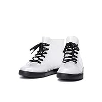 Women Clear Rain Boots Fashion Boots Women Fashion PVC Ankle Boots Waterproof Ladies Rainshoes,Black,35
