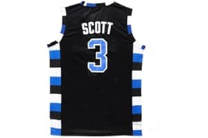 Mens Scott Jersey #23 Nathan 3# Lucas Ravens Movie Sports Basketball Jersey Black/White/Blue