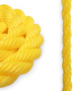 5/16" 3-Strand Yellow Polypropylene X 50 ft