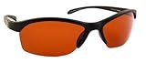 Sea Striker Wave Runner Polarized Sunglasses with Black Frame and Vermillion Lens (Fits Medium to Large Faces), Sunglasses For You