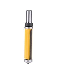 Vástago de 1 2" recto Router Bit carpintería Flush Recortar Router Bit herramienta 2   1 2" L x 3 4" de diámetro con rodamientos de cortador de largo, parte superior e inferior