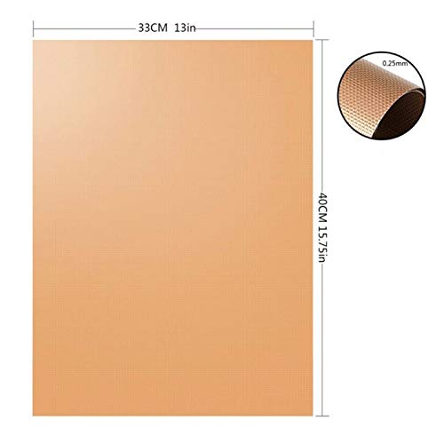 FF Era BBQ Copper Grill Mat Set of 5 Heavy Duty Heat Resistant PTFE Coated 15.75x13 Inch Non-Stick Teflon BBQ Grill Mats-Easy to Clean Silicone Free FDA Approved-Suitable for Grills and Ovens - Thumbnail 2