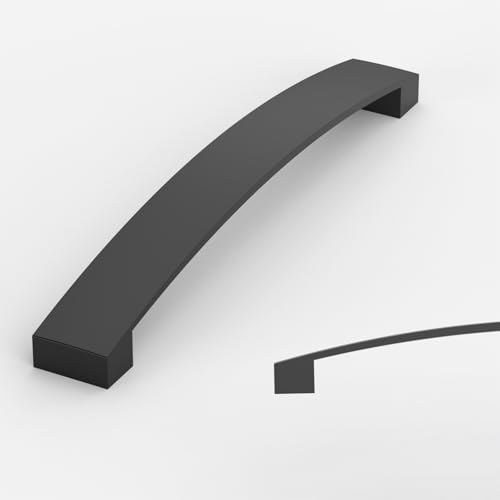 Amerdeco 10 Piece Kitchen Handles 160 mm Black Cabinet Handles Door Handles Furniture Drawers UK0021