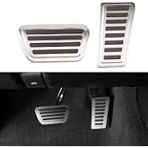 Motrobe Pedal Covers for Dodge Ram 1500 2019-2026 Accessories Anti-Slip Aluminum Alloy Brake Gas Fuel Accelerator Foot Pedal Pads Kit Fit for Dodge Ram 1500 NOT FIT RAM TRX