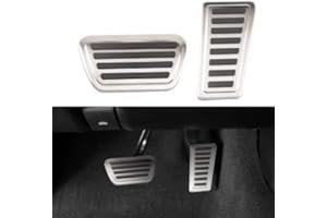 Motrobe Dodge Ram 1500 2019 2020 2021 2022 2023 Accessories Pedal Covers, Anti-Slip Aluminum Alloy Brake Gas Fuel Accelerator Foot Pedal Pads Kit Fit for Dodge Ram 1500 NOT FIT RAM TRX