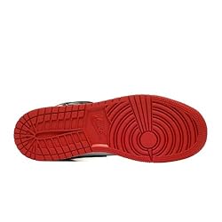 Big Kid's Jordan 1 Mid White/Gym Red-Black