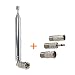 FM Radio Antenna, Ancable Indoor FM Telescopic Antenna 75 Ohm F Type Male Plug Connector with Adapter for Table Top Radio HiFi AV Stereo Receiver Mini System