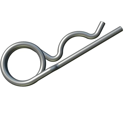 7mm Cotter Pins R Clips (Pack of 3) Large Double Winded Spring Clip Pin for Holding the Bolts, Clevis in Place - Zinc Plated Heavy Duty Certified Standart DIN 11024