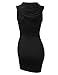 CLOVERY Women's Solid Sleeveless Henley Neck Basic Hoodie Dress
