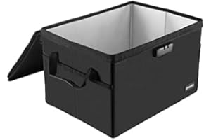 Large File Organizer Box (6400℉) with Lock(16.1'' x 12.7'' x 10.6''), 6 Layers Double-Sided Fireproof Waterproof Document Box