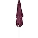 Best Choice Products 10x6.5ft Rectangular Solar LED Patio Umbrella w/USB Charger and Portable Power Bank, Burgundy
