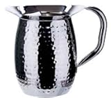 Winco WPB-3CH, 3-Quart Stainless Steel Bell Pitcher with Ice Guard,Sophisticated Carafe, Hammered