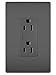 Legrand radiant 885BKCC12 15 Amp Decorator Duplex Outlet, Side Wire or Push Wire, Black (1 Count)