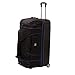 FUL Workhorse 30 Inch Rolling Duffel Bag, Split-Level Checked Travel Luggage with Hardshell Base and Wheels, Black
