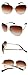 Good Bag Women's Oversized Metal Frame Colored Lens Uv400 Protection Sunglasses